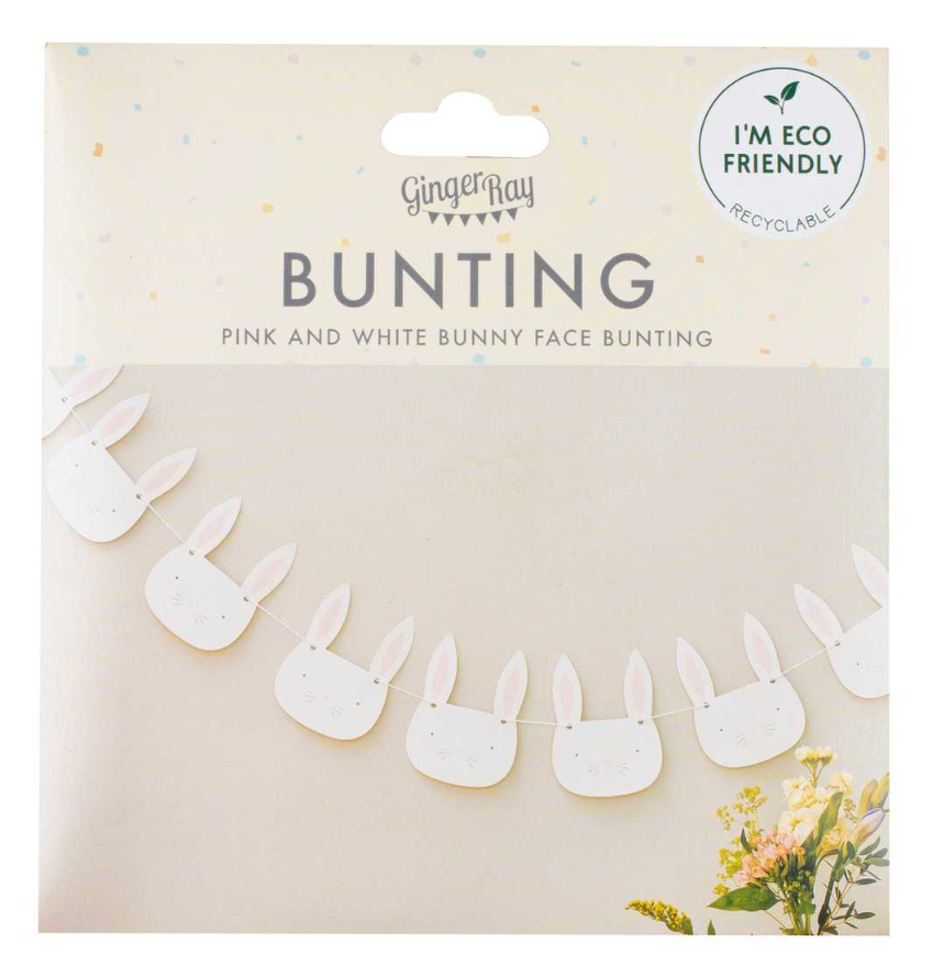 Eggciting Easter Bunny Head Bunting - Victoria's Toy Station