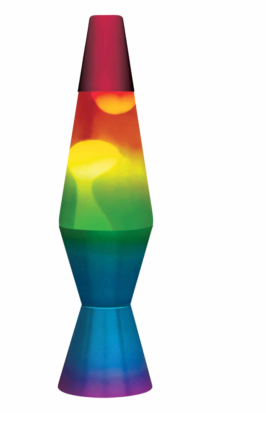 Rainbow 11.5" Lava Lamp White/Tricolor