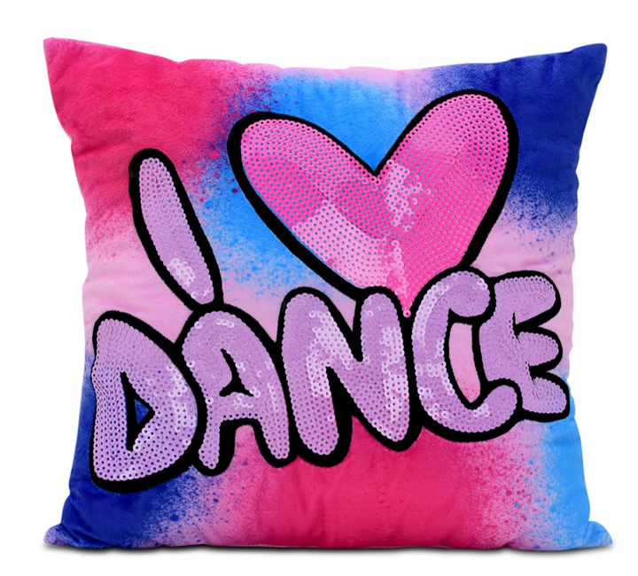 Corey Paige I Heart Dance Sequin Autograph Pillow - Victoria's Toy Station