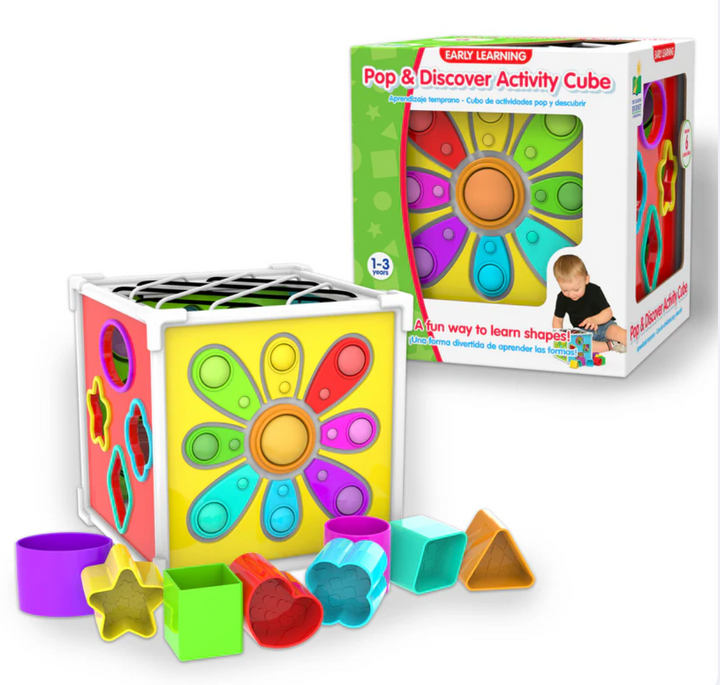 Pop and Discover Activity Cube - Victoria's Toy Station