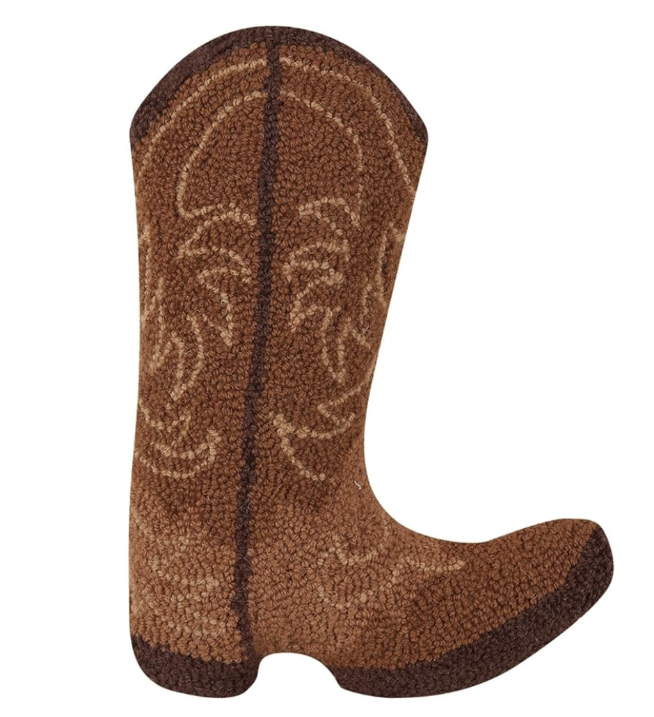 Brown Cowboy Boot Pillow - Victoria's Toy Station