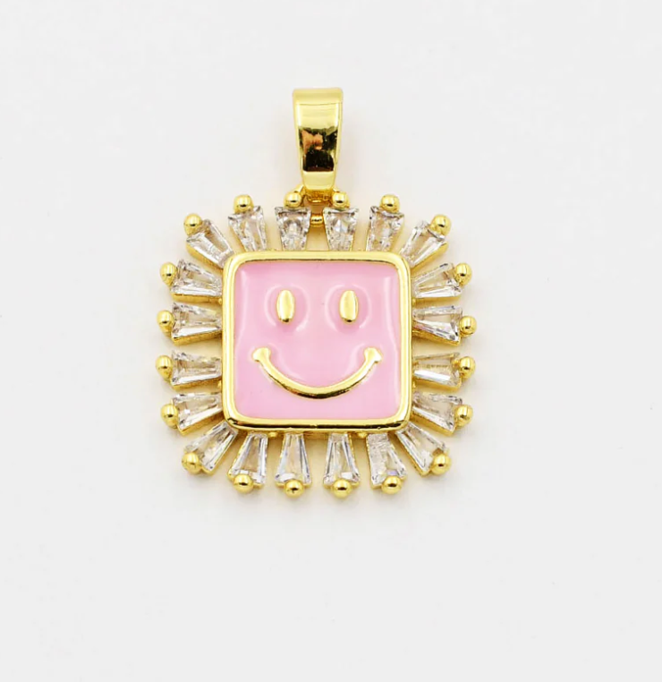 Smiley Square Charm - Victoria's Toy Station