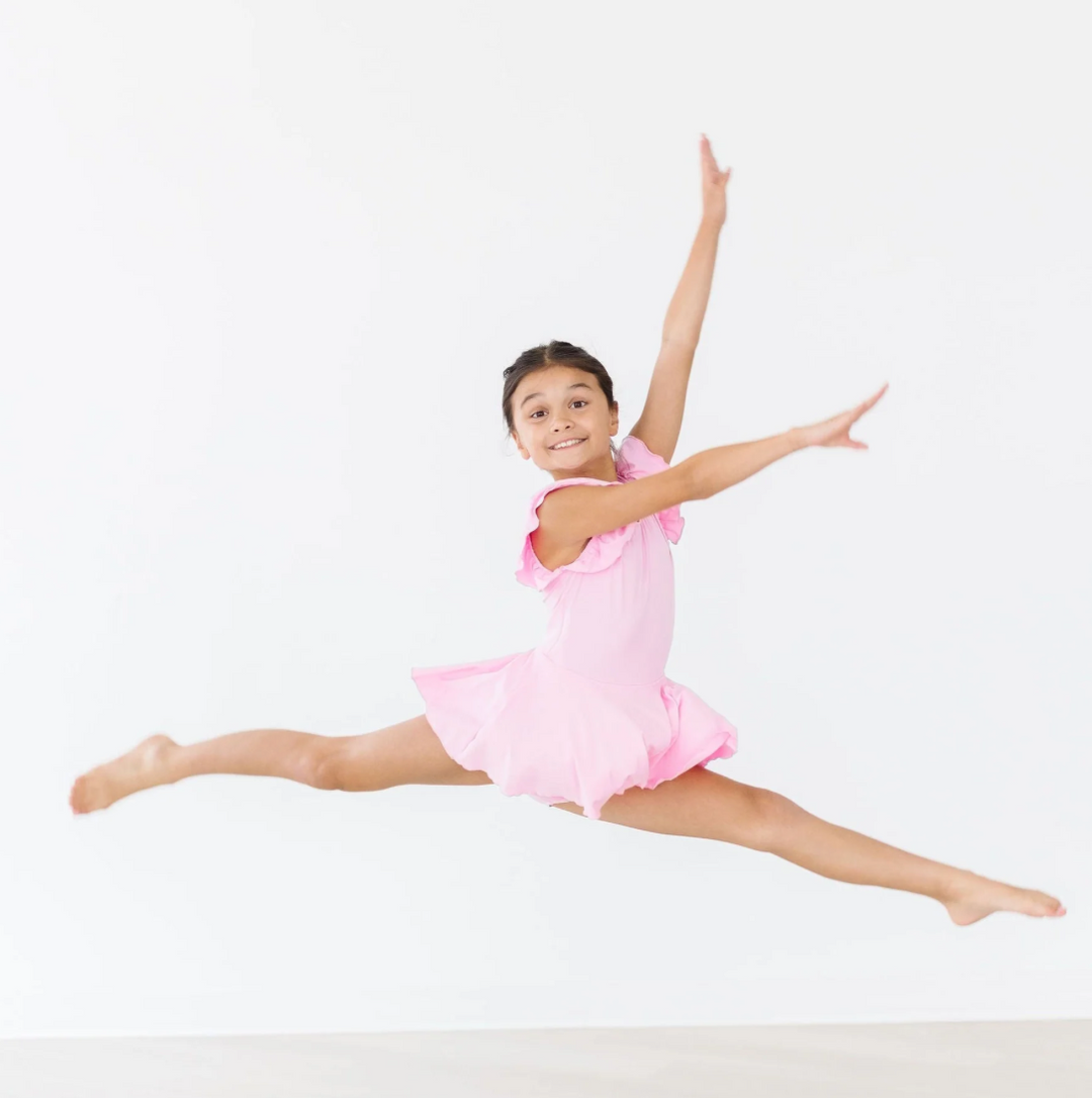 BUBBLEGUM PINK S/S TWIRL LEOTARD - Victoria's Toy Station