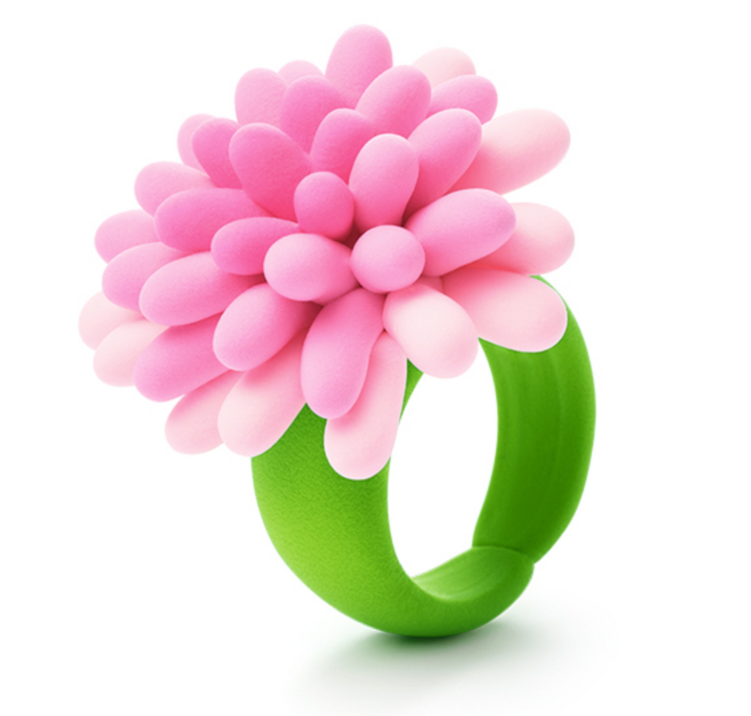 Hey Clay Bijou Flower Rings - Victoria's Toy Station