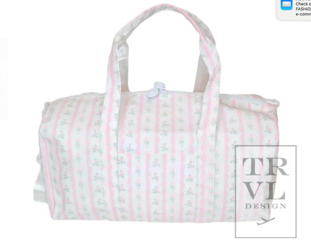 WEEKENDER - RIBBON FLORAL PINK Duffel Bag *NEW! - Victoria's Toy Station