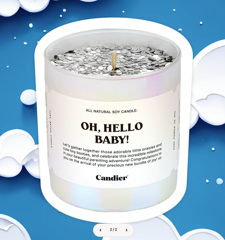 OH HELLO BABY CANDLE - Victoria's Toy Station