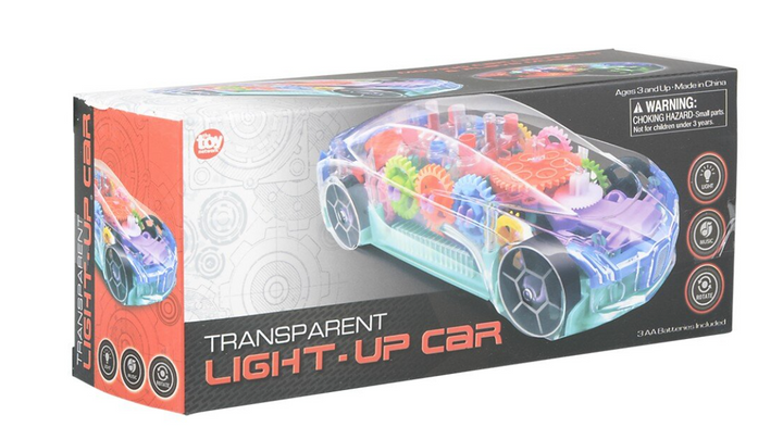 8" Light Up Transparent Car - Victoria's Toy Station