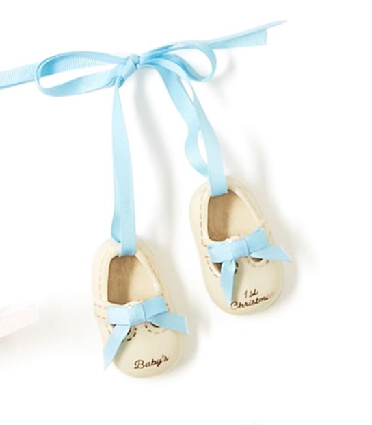 Baby's First Christmas Ornament Shoes