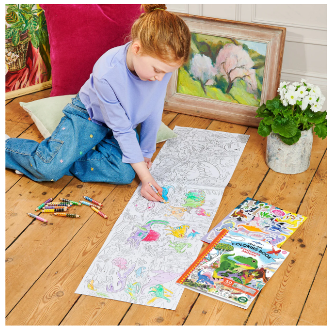 Dinosaurs Abound Fold Out Coloring Book - Victoria's Toy Station