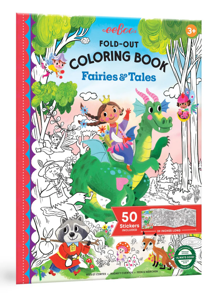 Fairies and Tales Fold Out Coloring Book - Victoria's Toy Station