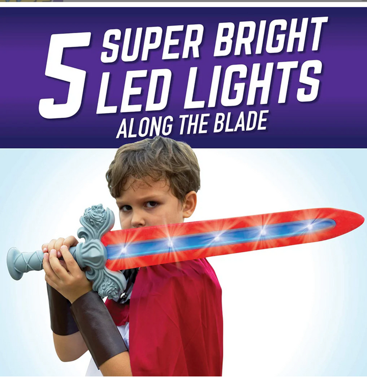 GeoSword Play Sword with Movement-Activated LED Lights & Battle Sounds