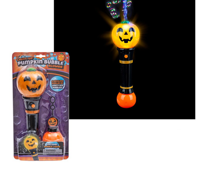 Jack O' Lantern Light Up Bubble Blower