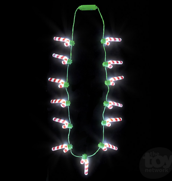 Light Up Candy Cane Necklace