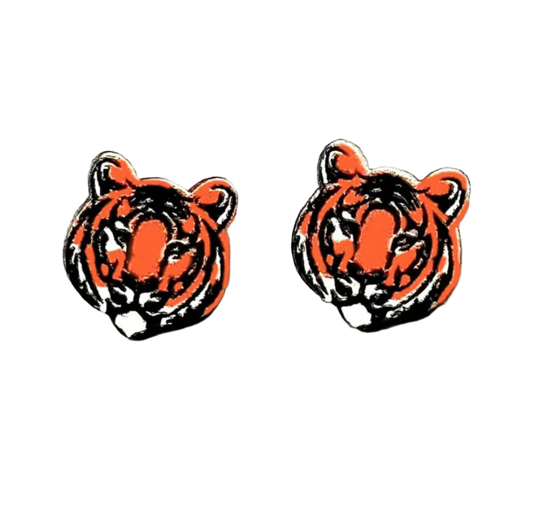 Tiger Stud Earrings - Victoria's Toy Station