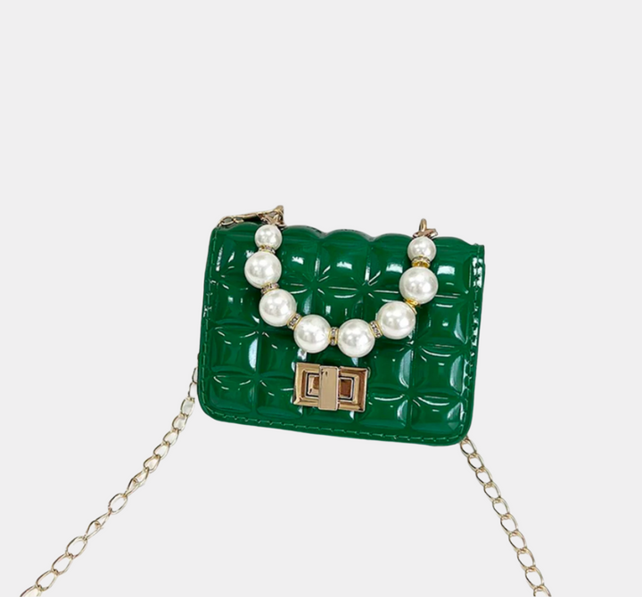 Patent Pearl Square Bag