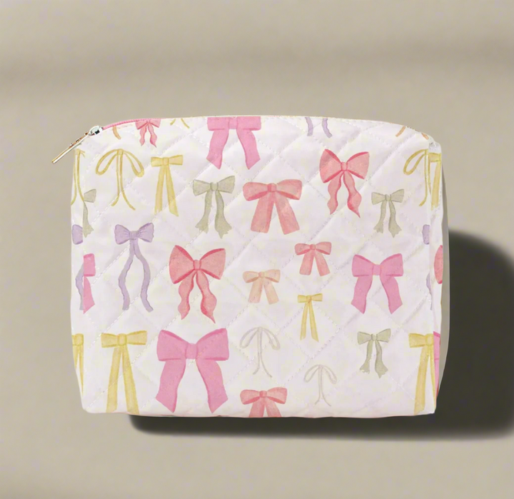 Bow Tie Print Makeup Bag