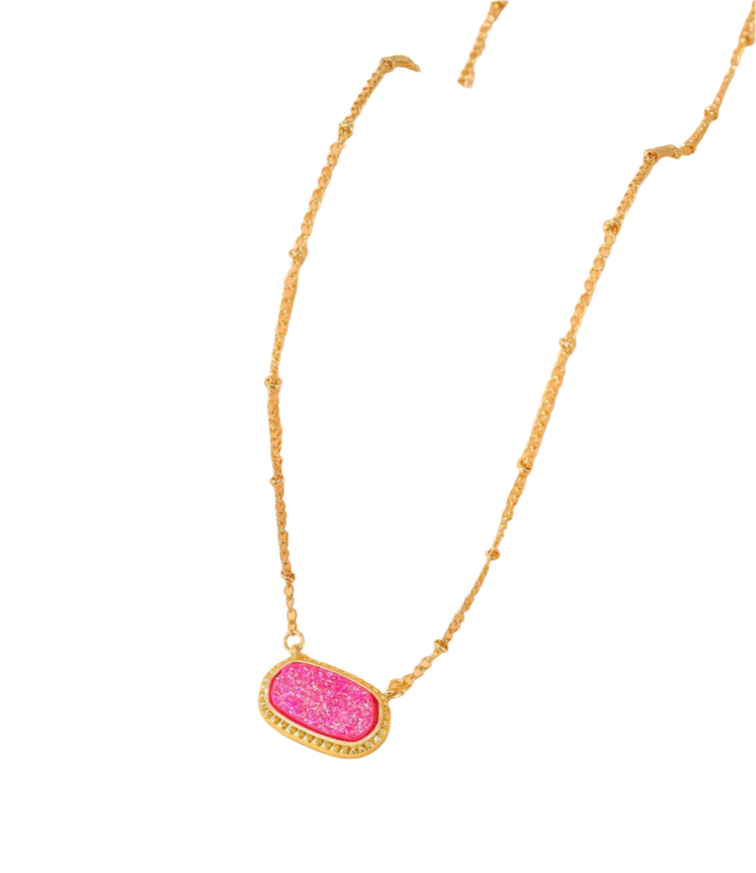 Druzy Pendant Necklace, Gold - Victoria's Toy Station