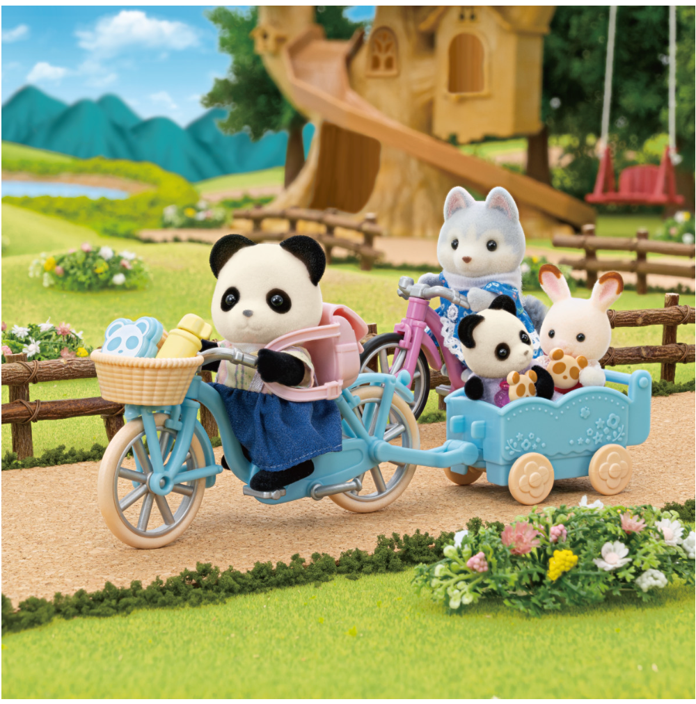 Calico Critters Panda Girl Cycle & Skate Set - Victoria's Toy Station