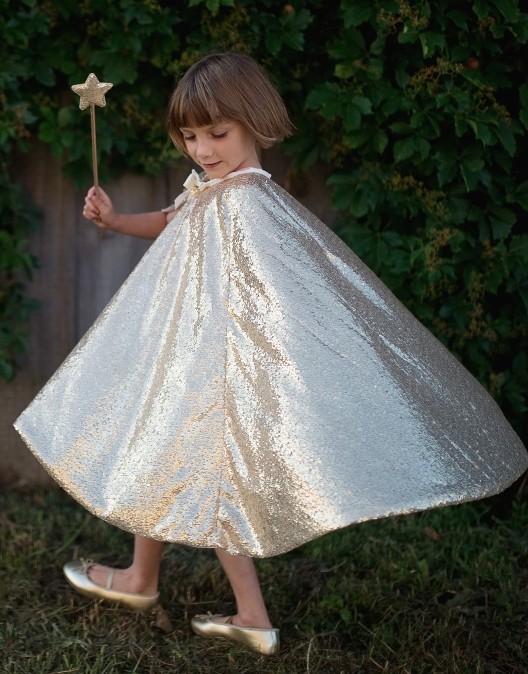 Gracious Gold Sequins Cape 5-6 - Victoria's Toy Station