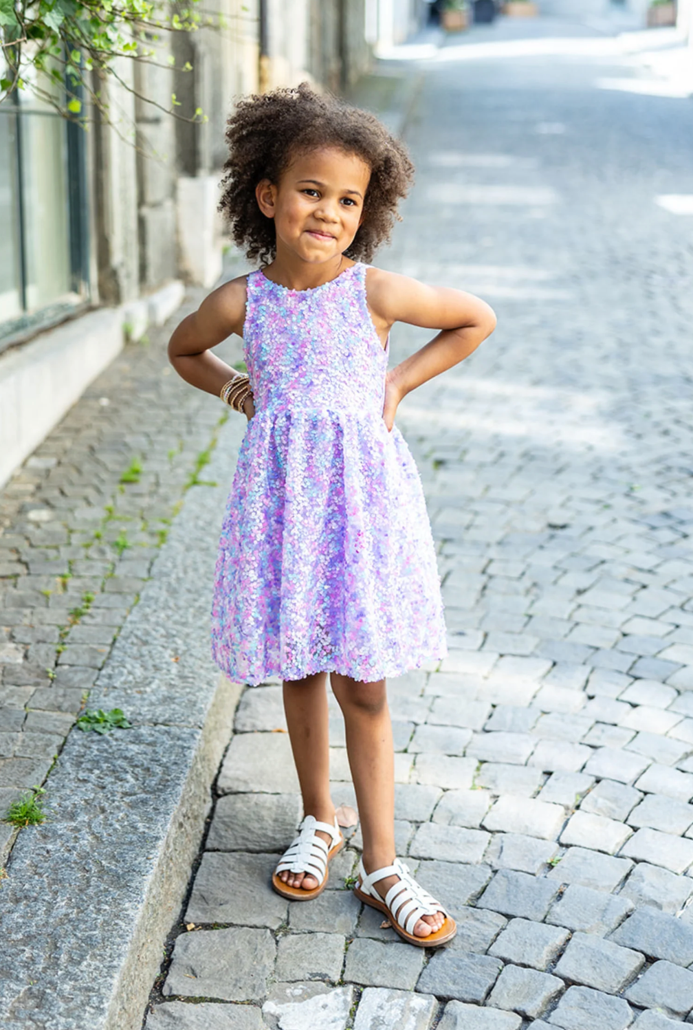 Purple Party Sequins Dress 5-6 - Victoria's Toy Station