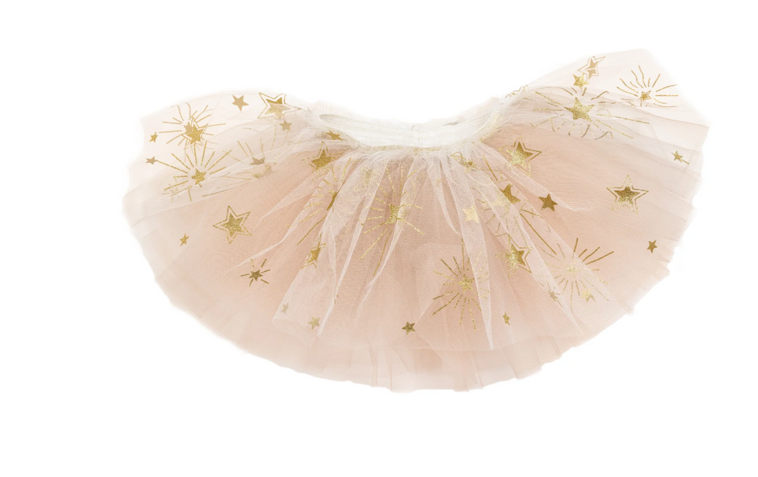 Sparkle Star Tutu White/Gold 4-6 - Victoria's Toy Station