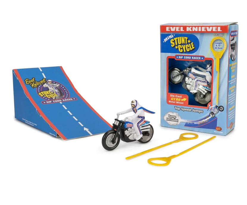 Evel Knievel Stunt Cycle Rip Cord Racer - Victoria's Toy Station