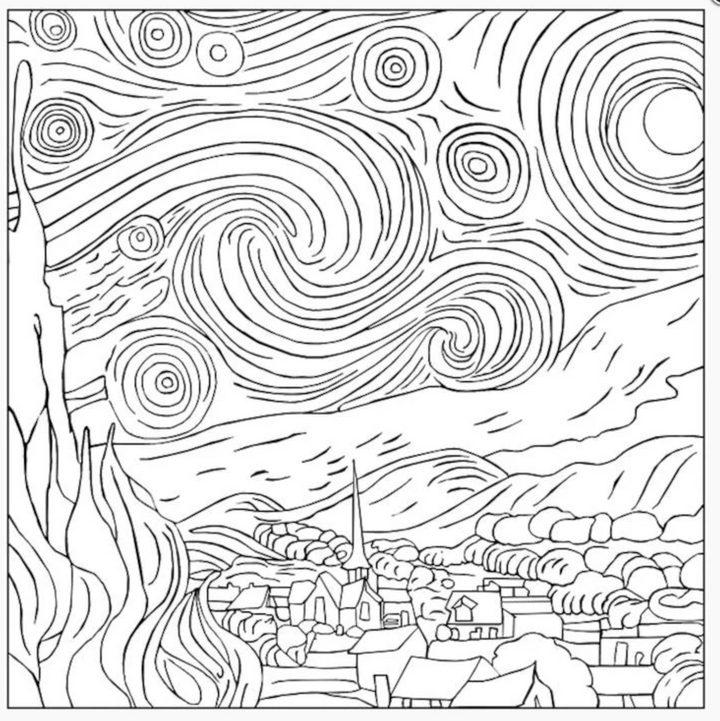 Van Gogh Coloring Art Kit