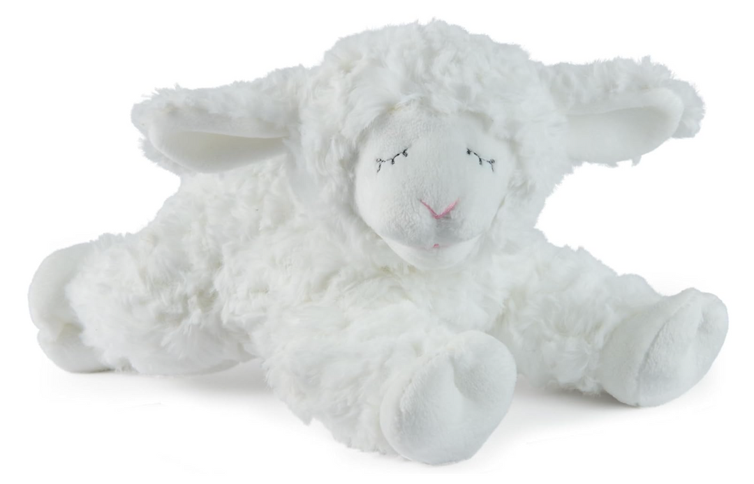 Winky Lamb 100% Recycled Plush Rattle, - Victoria's Toy Station