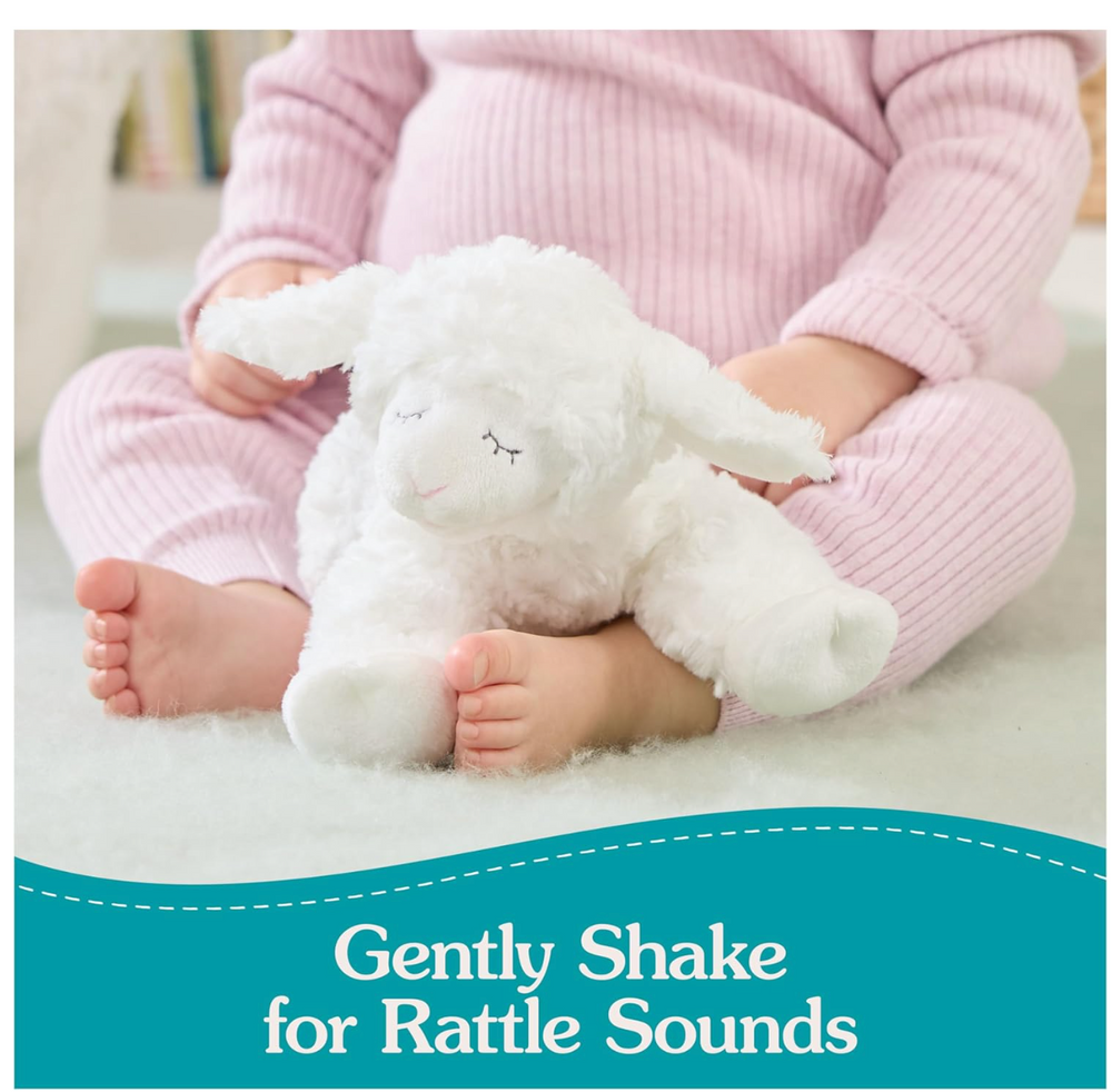 Winky Lamb 100% Recycled Plush Rattle, - Victoria's Toy Station