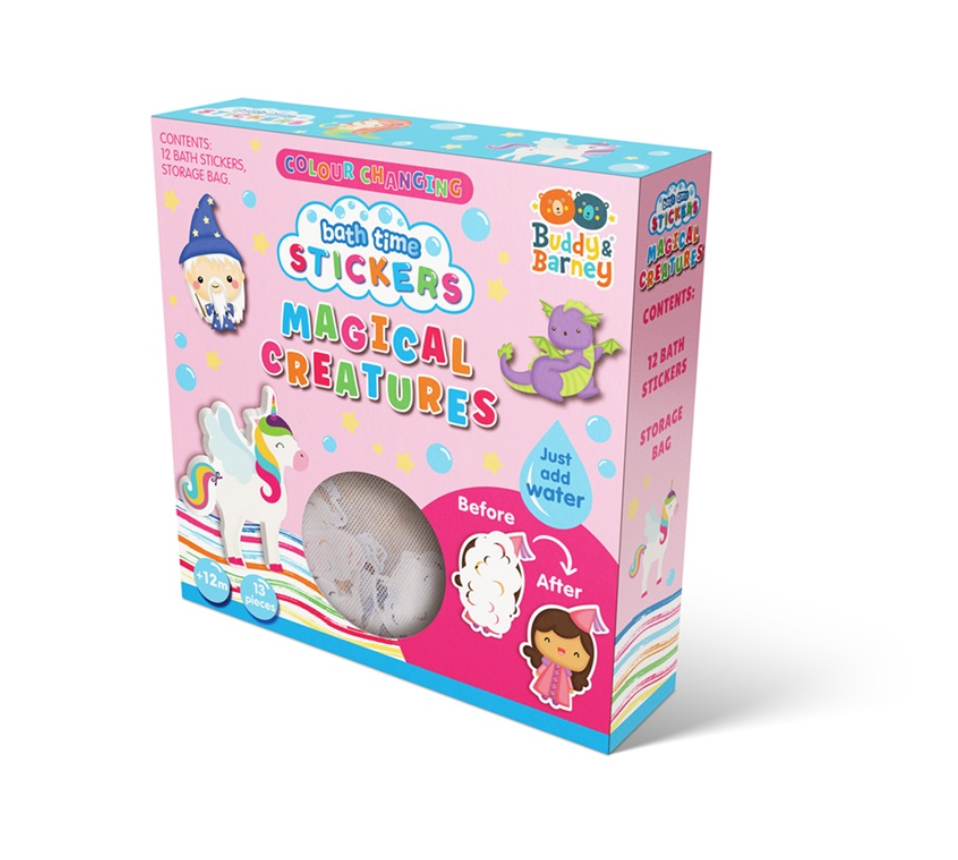 Magical Creatures Colour Changing Bath Stickers - Victoria's Toy Station