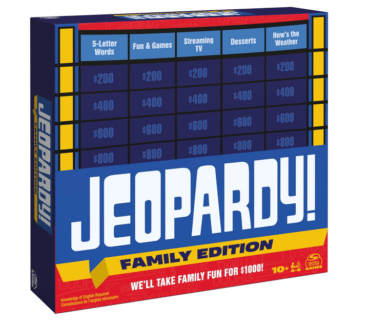 Jeopardy! Family Edition Board Game Trivia Games Board Games for Family Night Fun Games for Game Night - Victoria's Toy Station