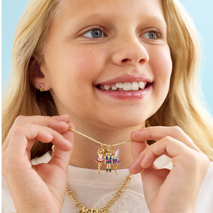 Night At The Ballet Kids' Charm Necklace - Gold