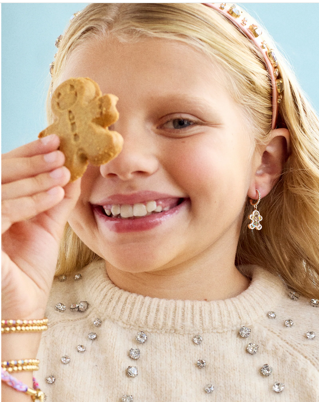 Sugar & Spice Kids' Gingerbread Earrings - Kids Gingerbread Man Earrings