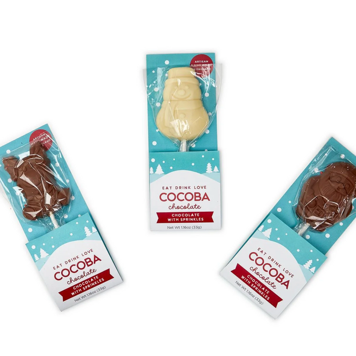 Cocoba Christmas Milk Chocolate Lollipop