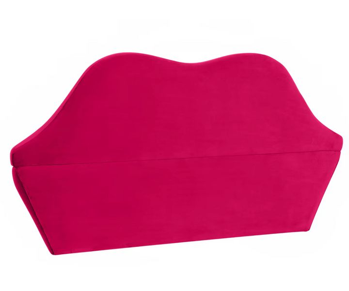 Lips Pink Velvet Settee