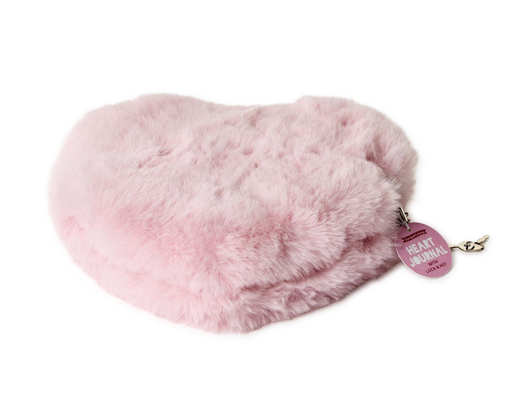 Plush Faux Fur Heart Journal