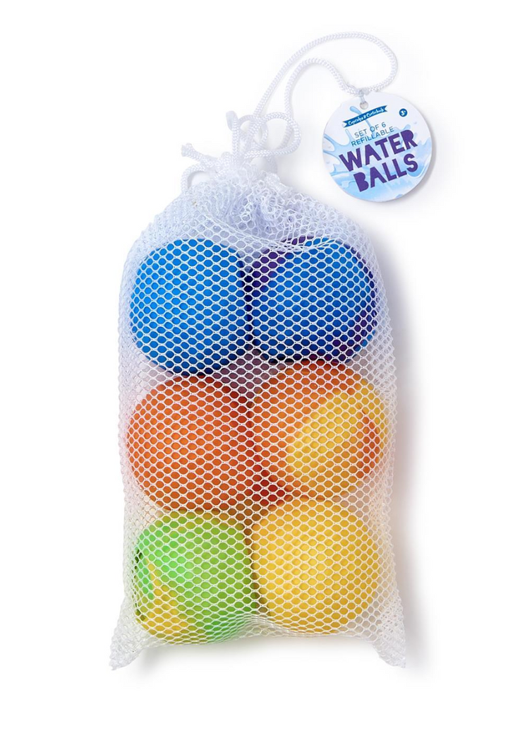 Splash Set of 6 Refillable Water Balls in Bag