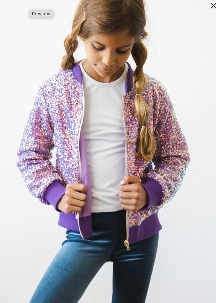 PURPLE SEQUIN JACKET - Victoria's Toy Station