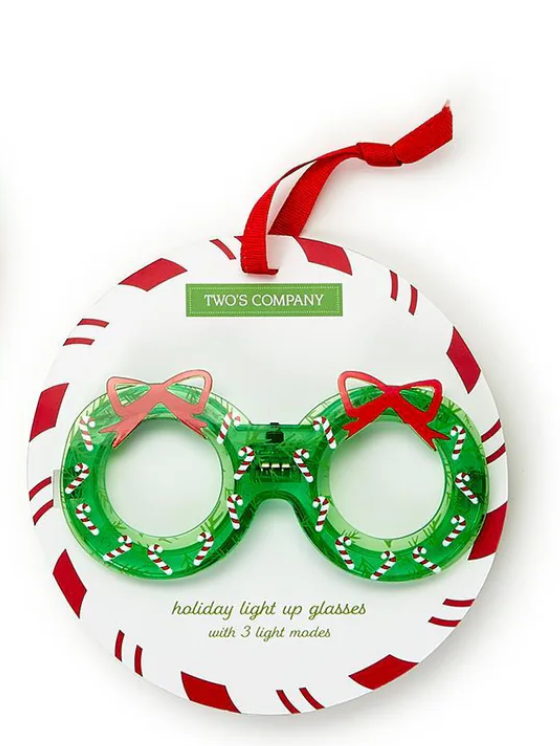 Holiday Cheer Light Up Novelty Glasses