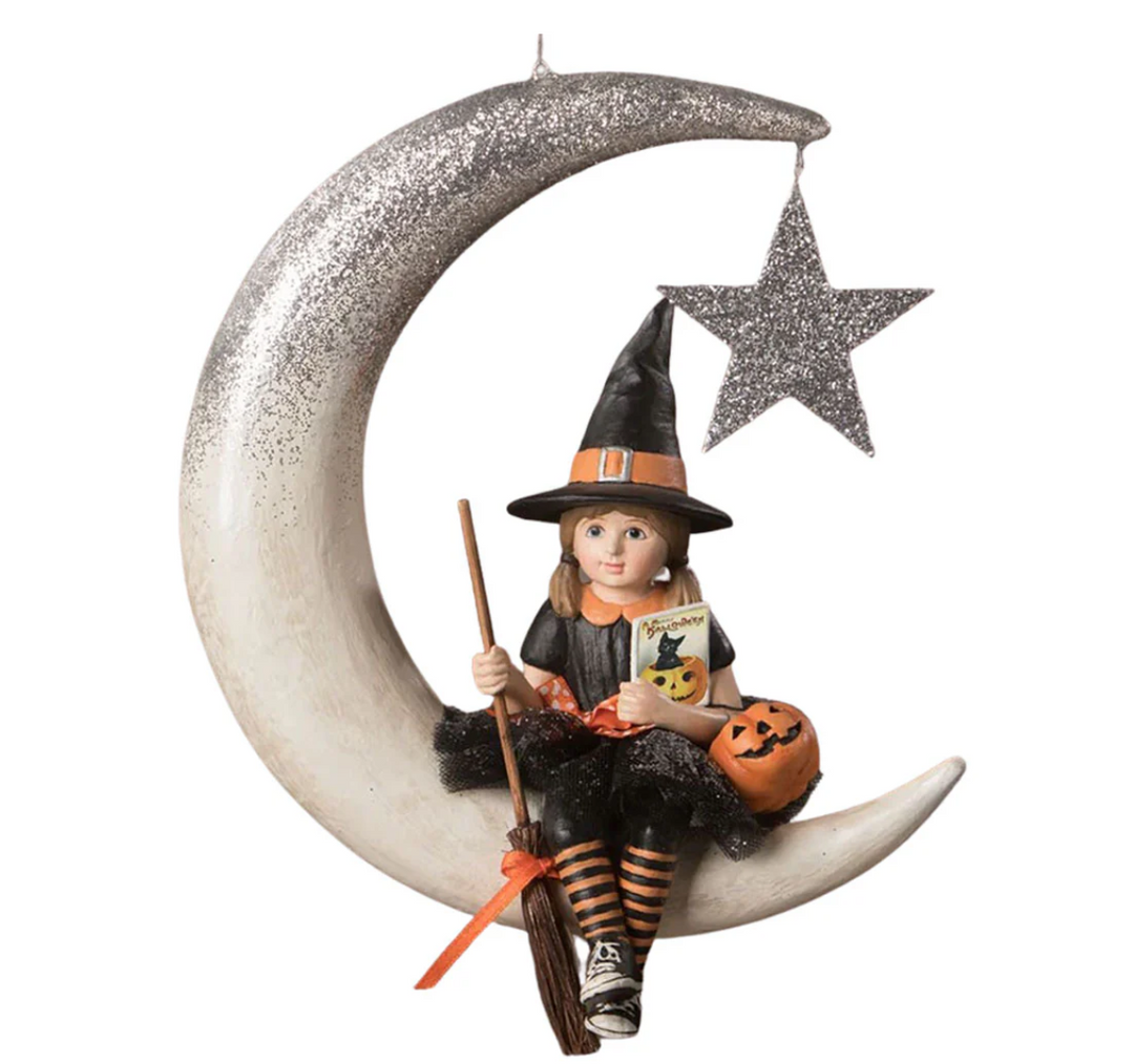 Little Fraya Witch On Moon figurine