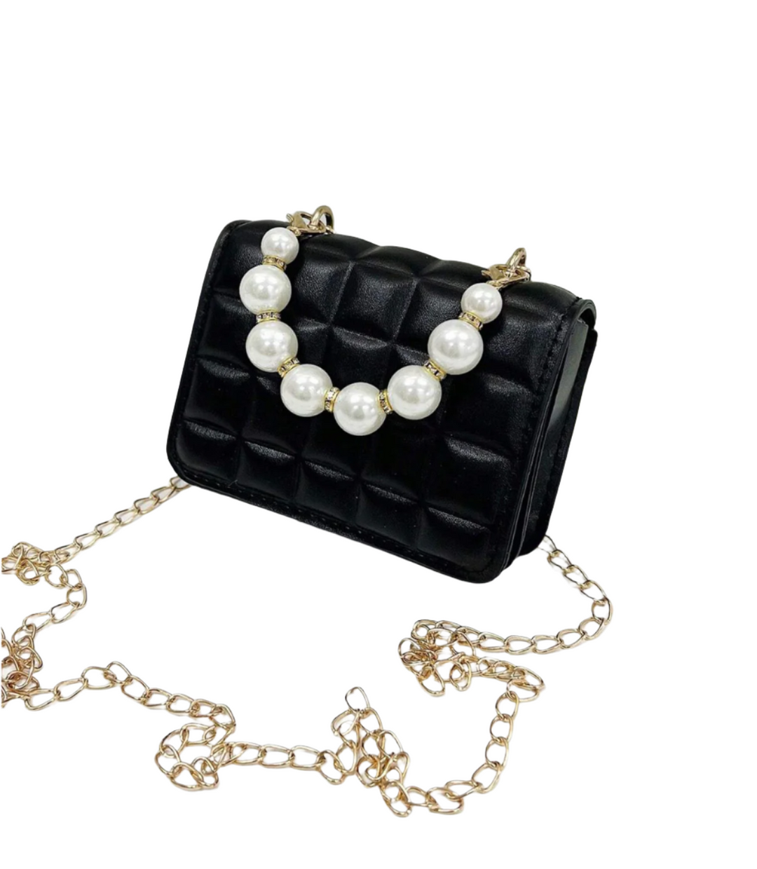 Patent Pearl Square Bag