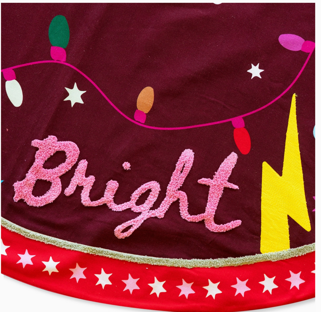 Embroidered Tree Skirt - Bright  (pre-Order)