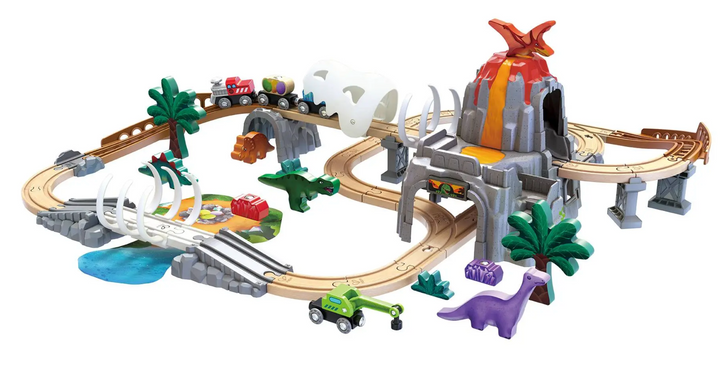 Glow In The Dark Dinosaur Railway Adventure Set - Victoria's Toy Station