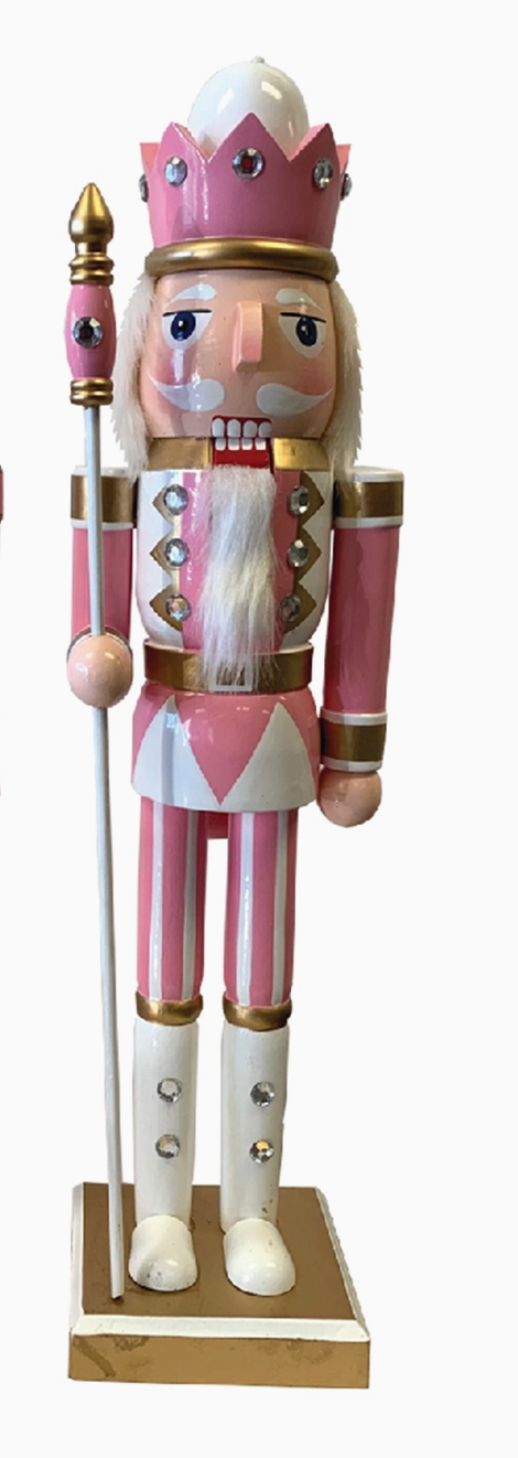 14" Pink & Gold Nutcrackers 2 Assorted