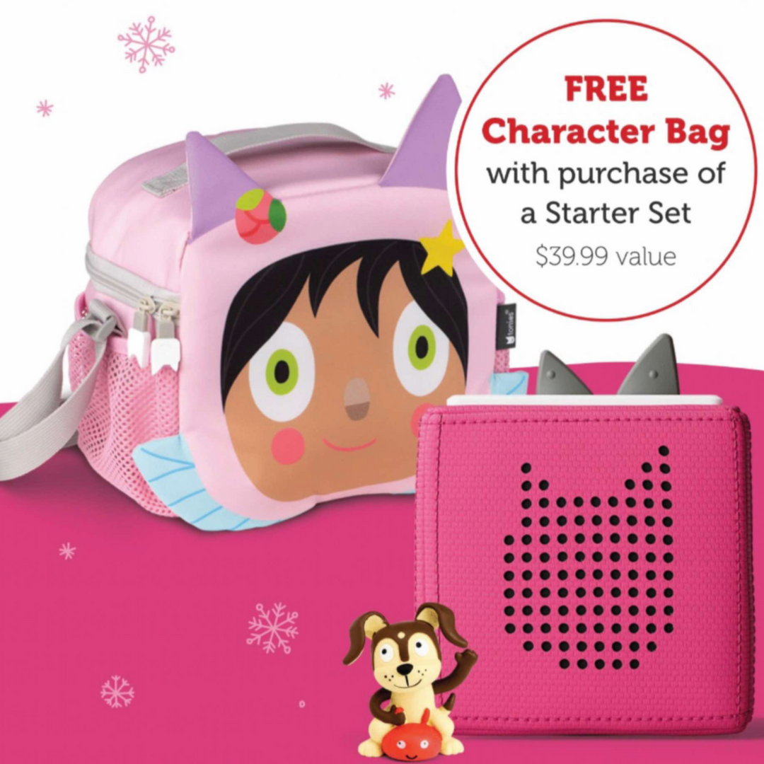 Toniebox 2024 Holiday Bundle Toniebox Playtime Puppy Starter Set with Free Character Bag pink