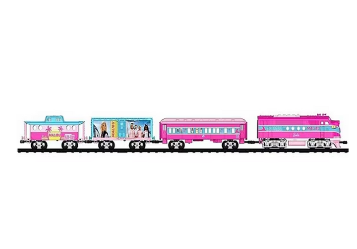 MALIBU BARBIE EXPRESS BATTERY OPERATED O-GAUGE TRAIN SET