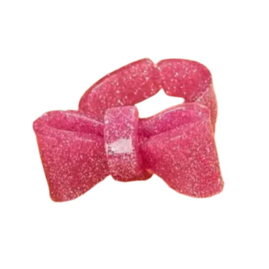 Colorful BowKnot Tie Acrylic Open Rings - Victoria's Toy Station