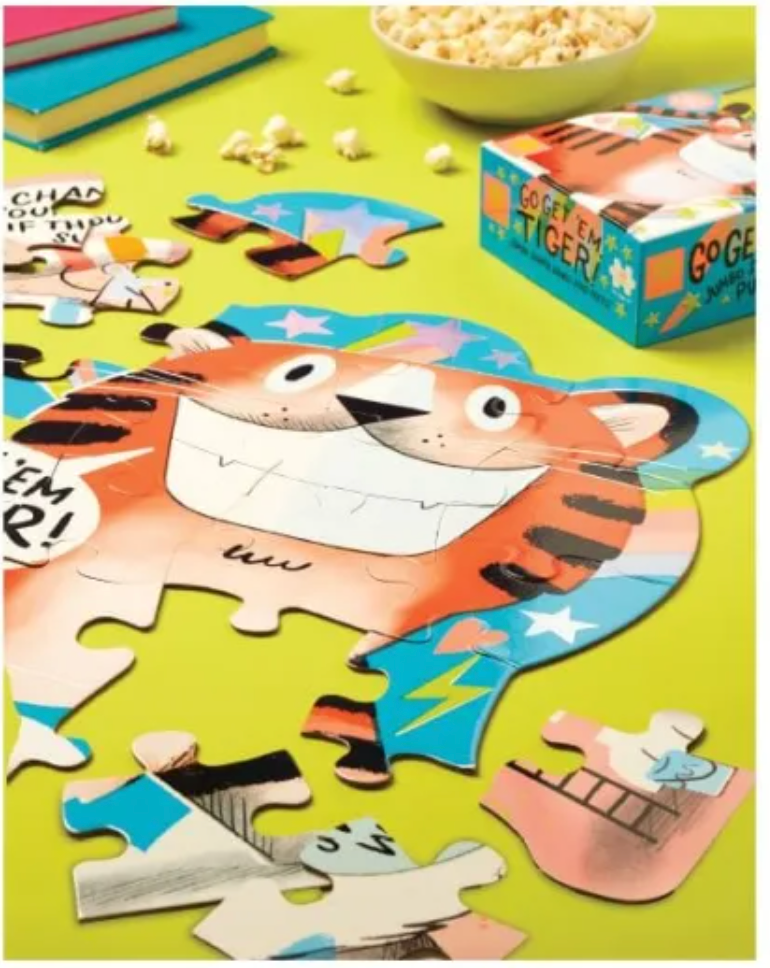 Go Get Em Tiger Jumbo Double Sided Puzzle - Victoria's Toy Station