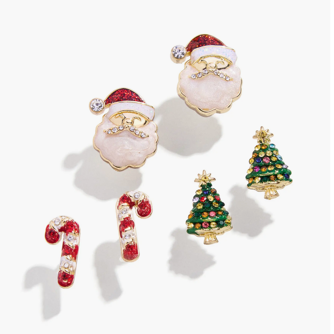 Tis the Season Set of 3 Stud Earrings