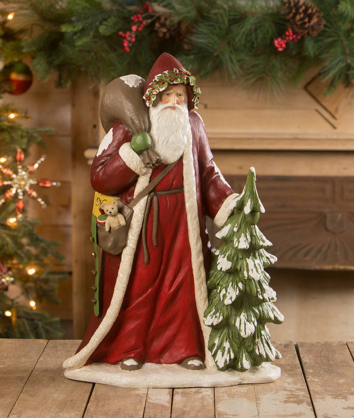 Traditional Father Christmas with Tree - Victoria's Toy Station